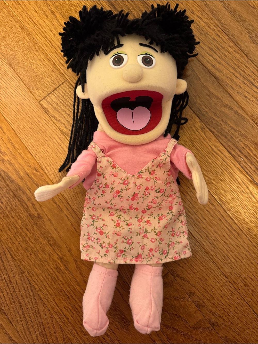 Pink Girl Hand Puppet Plush Toy - Kids Puppet Susie